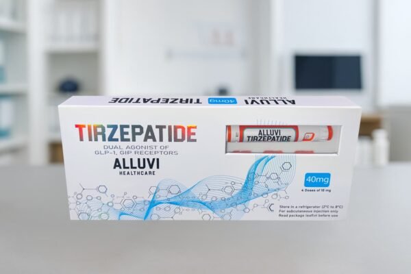 Alluvi Tirzepatide packaging from the VLS Peptide research catalogue
